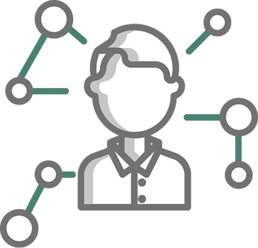 Streamline planner employee connected information icon