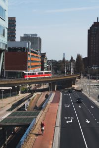 urban train and highway system